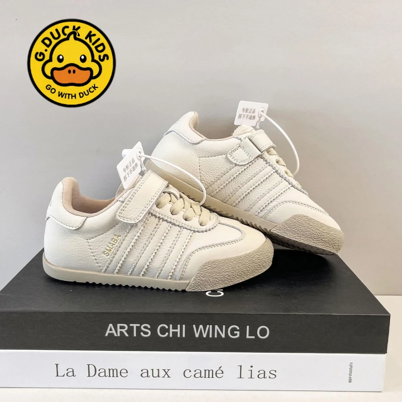 小黄鸭德训鞋儿童2025年新款秋季女童鞋子小白鞋男童运动鞋中大童