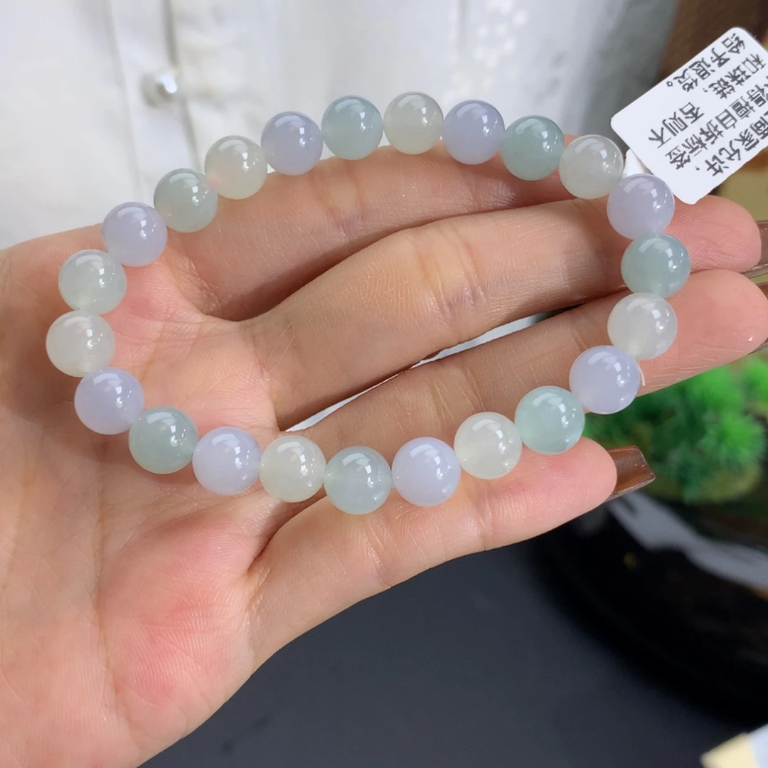 未镶嵌手串翡翠卡8冰胶马卡龙手串