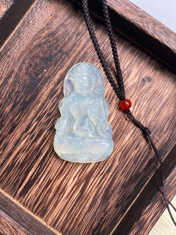 岫玉精品度母观音吊坠 挂件