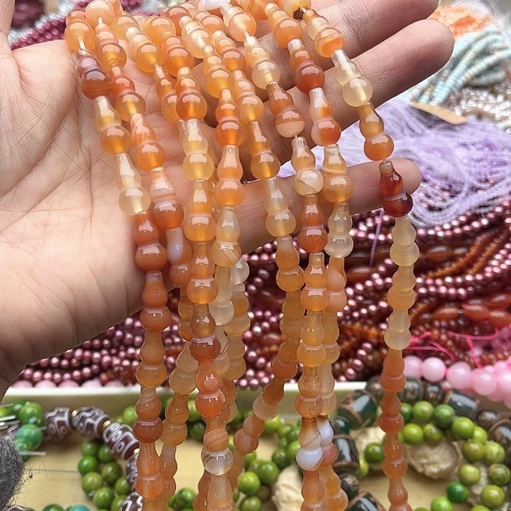 玛瑙/玉髓珠宝半成品未镶嵌一条8/16mm盐源玛瑙