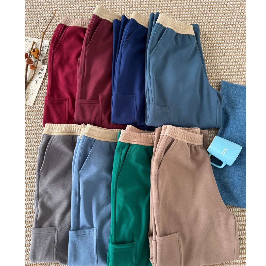 K366秋冬新款工装时尚宽松直筒休闲裤