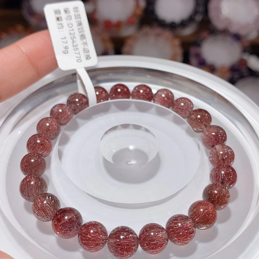 水晶未镶嵌手链F红超8.2