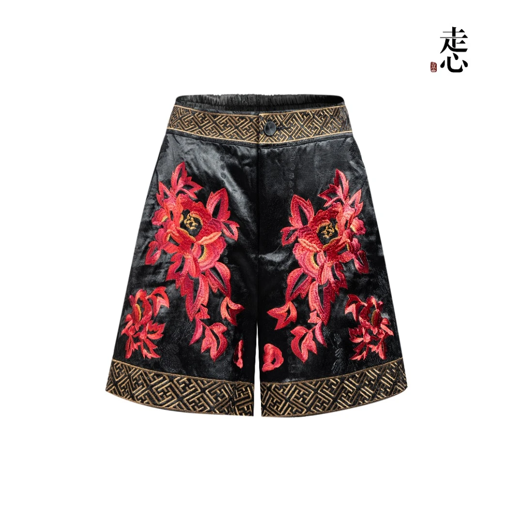 【走心非遗】花开富贵  短裤25ZKZ6099