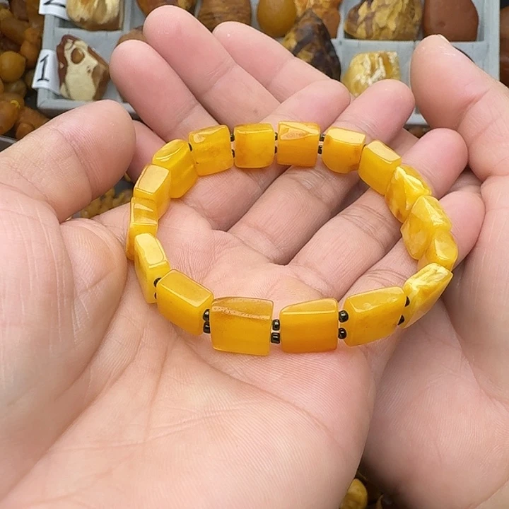 蜜蜡未镶嵌裸石天然蜜蜡手串