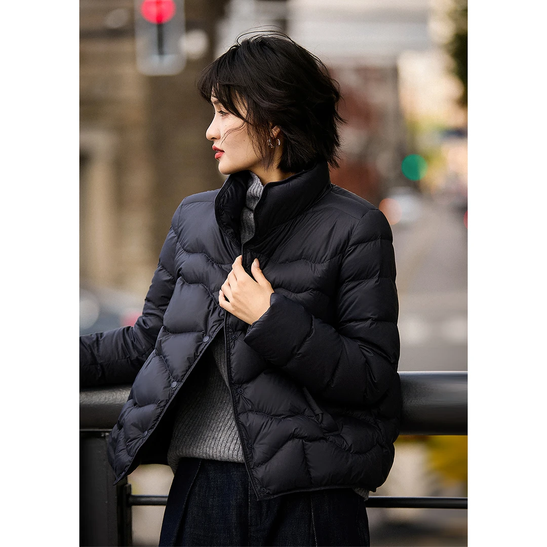 【糖糖专属】安心95鹅绒！三防轻薄款立领羽绒服外套女YRB868077VG