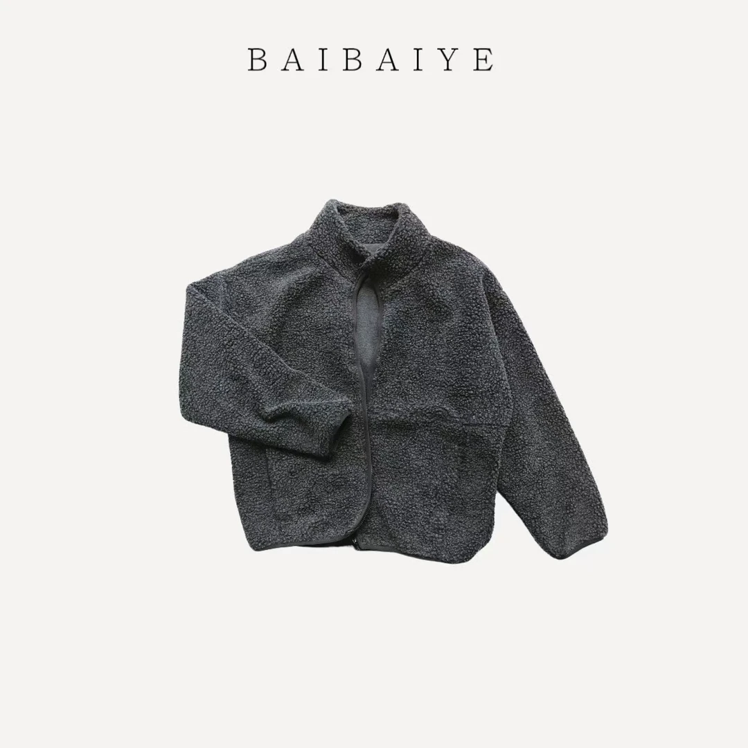 羊羔绒拉链外套【BAIBAIYE】Z25FW155