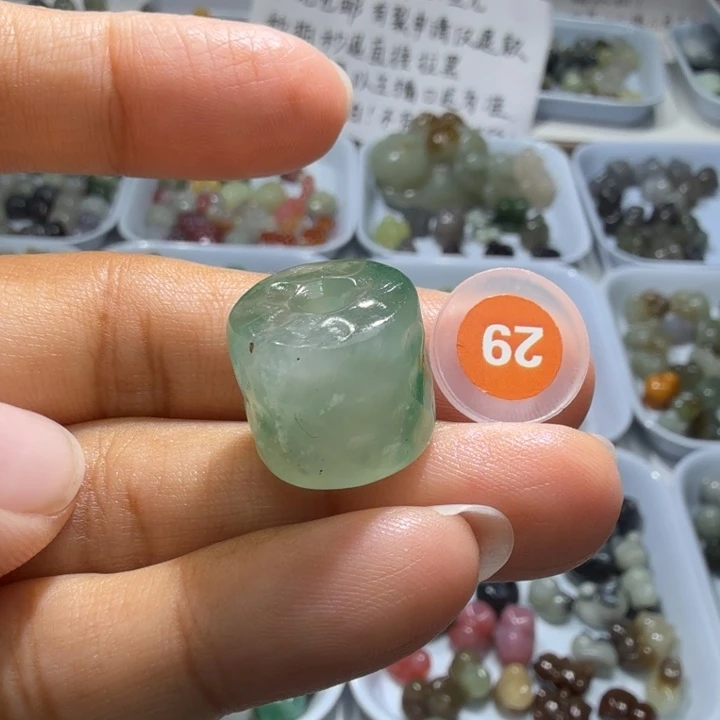 足银镶嵌和田玉珠宝半成品