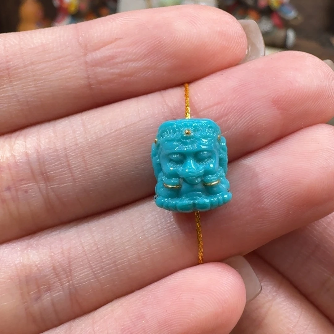 未镶嵌绿松石珠宝半成品象神（泡油货