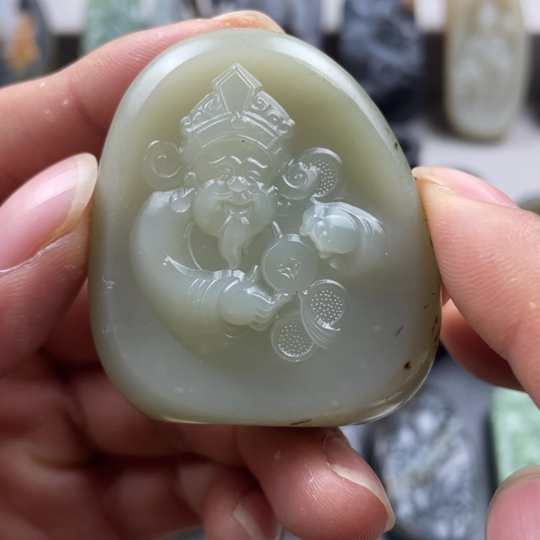 和田玉未镶嵌挂件