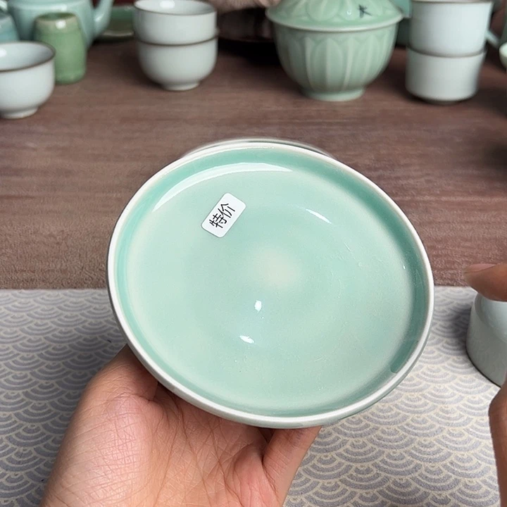 龙泉云间青瓷小米茶器