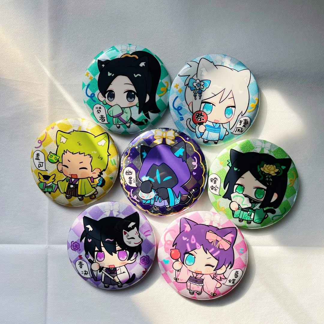 无畏契约同人Q版和风喵喵双闪吧唧盲盒