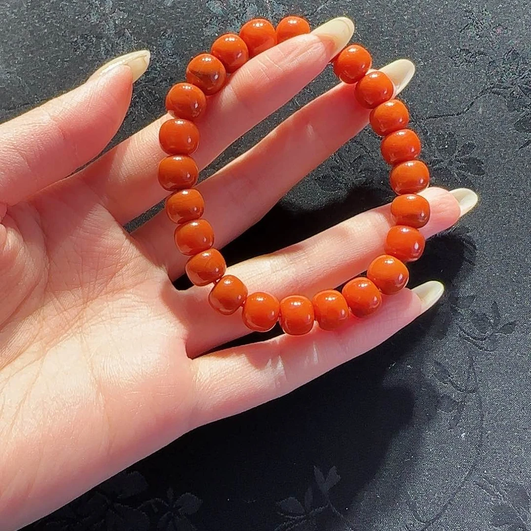 南红玛瑙手串未镶嵌婷*张南红手串