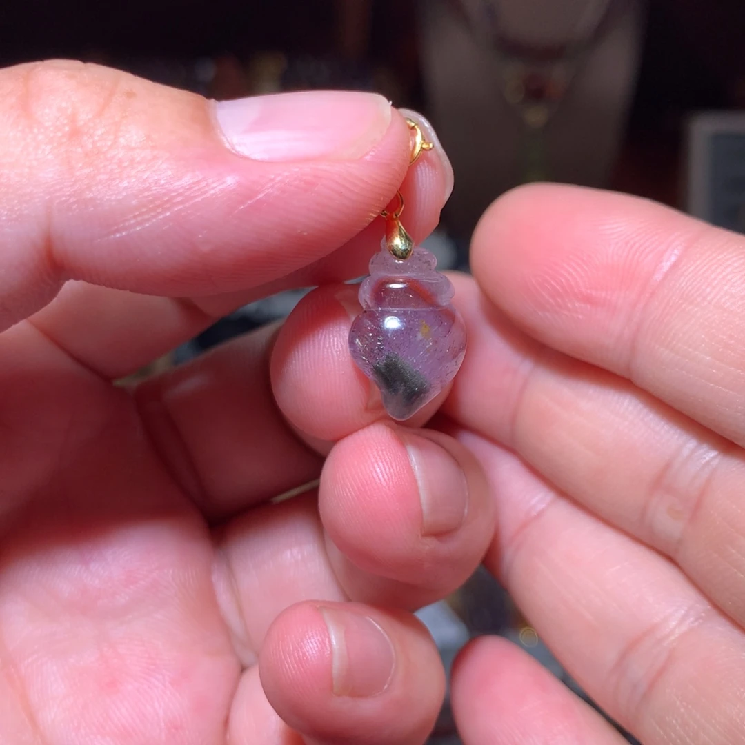 水晶珠宝半成品未镶嵌极光海螺提溜