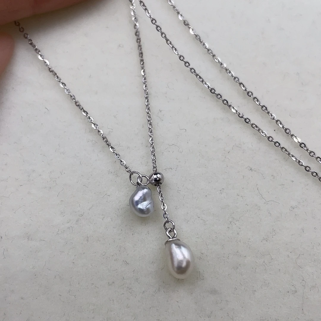 海水珍珠颈饰银S925镶嵌