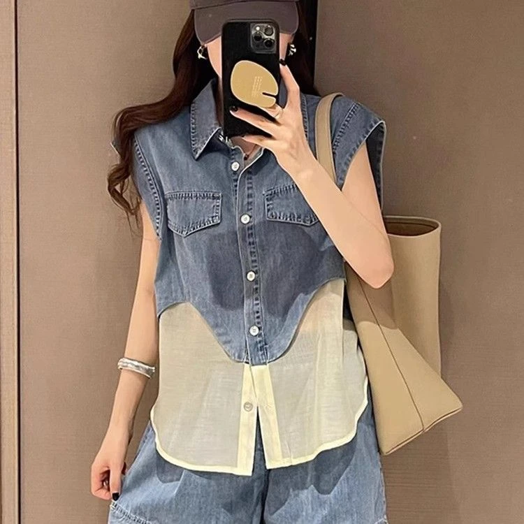 【源头工厂店】夏季显瘦时尚宽松韩版复古小众洋气气质套装年上市日