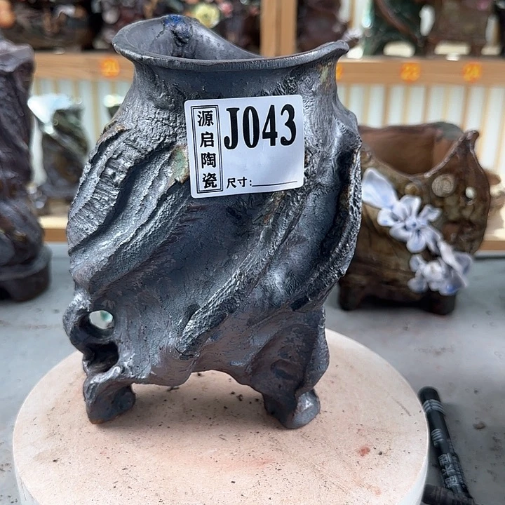 紫砂花盆通****）景德镇陶瓷多肉花盆043