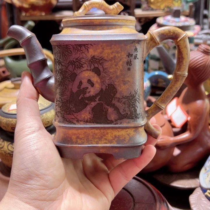 茶壶紫砂紫砂壶收藏起来了