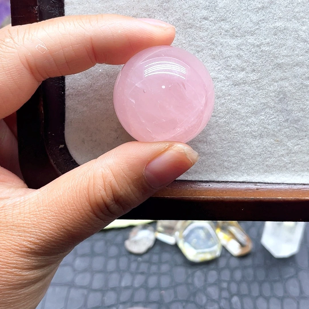 珠宝半成品未镶嵌水晶29粉晶卡3公分