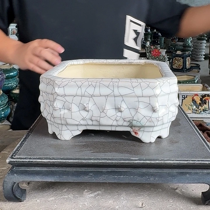 。一风堂石湾花盆 瑕疵 内18*7