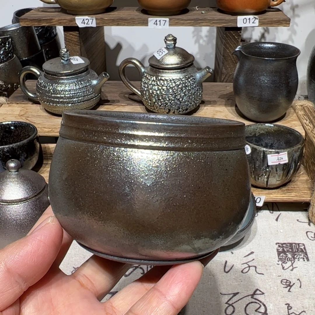 壶皇*建水紫陶紫泥柴烧杯