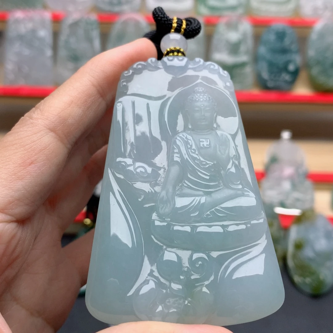 翡翠未镶嵌颈饰阿弥陀佛