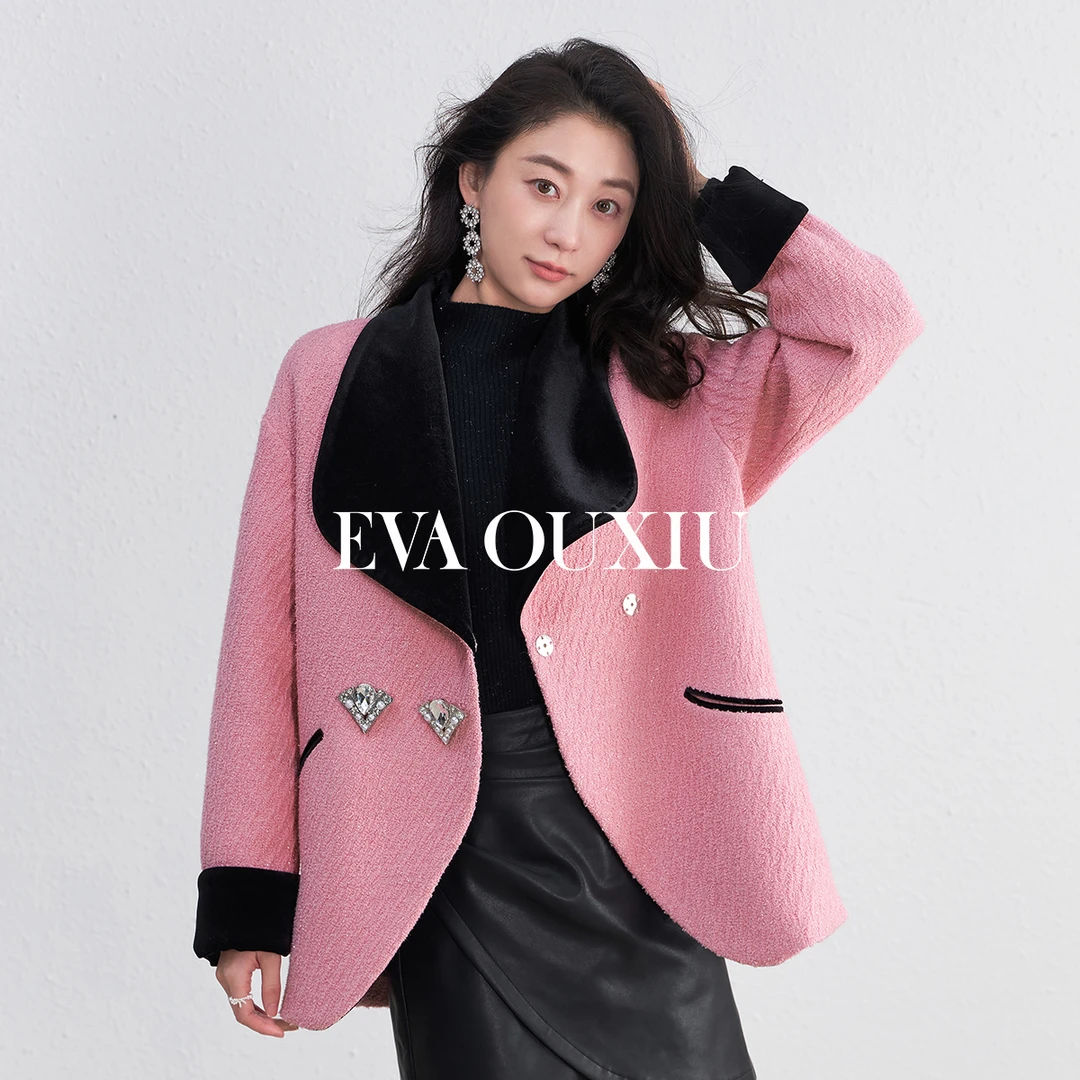 【小云总】EVA OUXIU/伊华欧秀毛呢外套45WLS5730