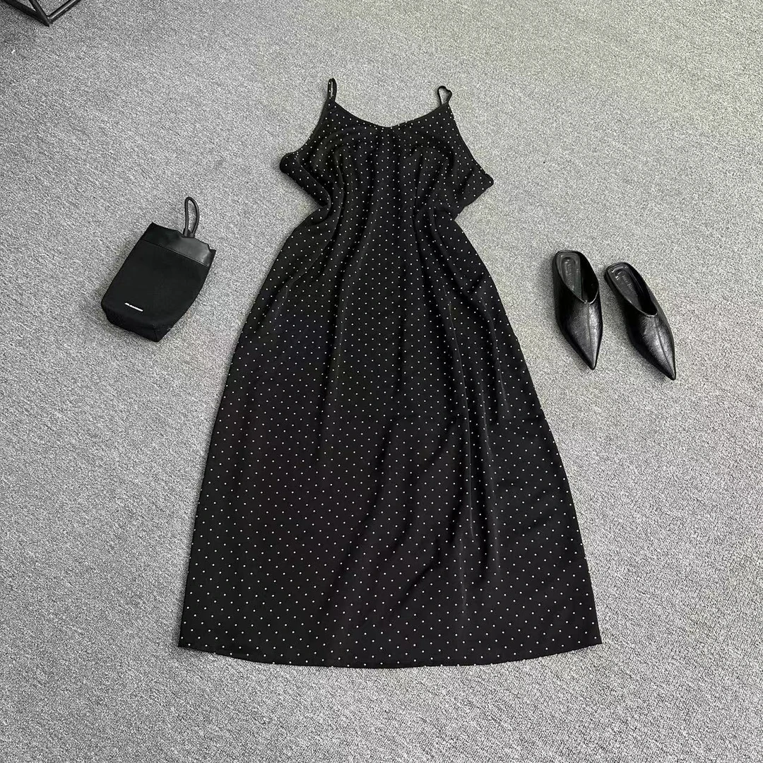 瑶睿安No退No换！！慎拍 ！裙时尚休闲简约显瘦长吊带 碎花通勤001