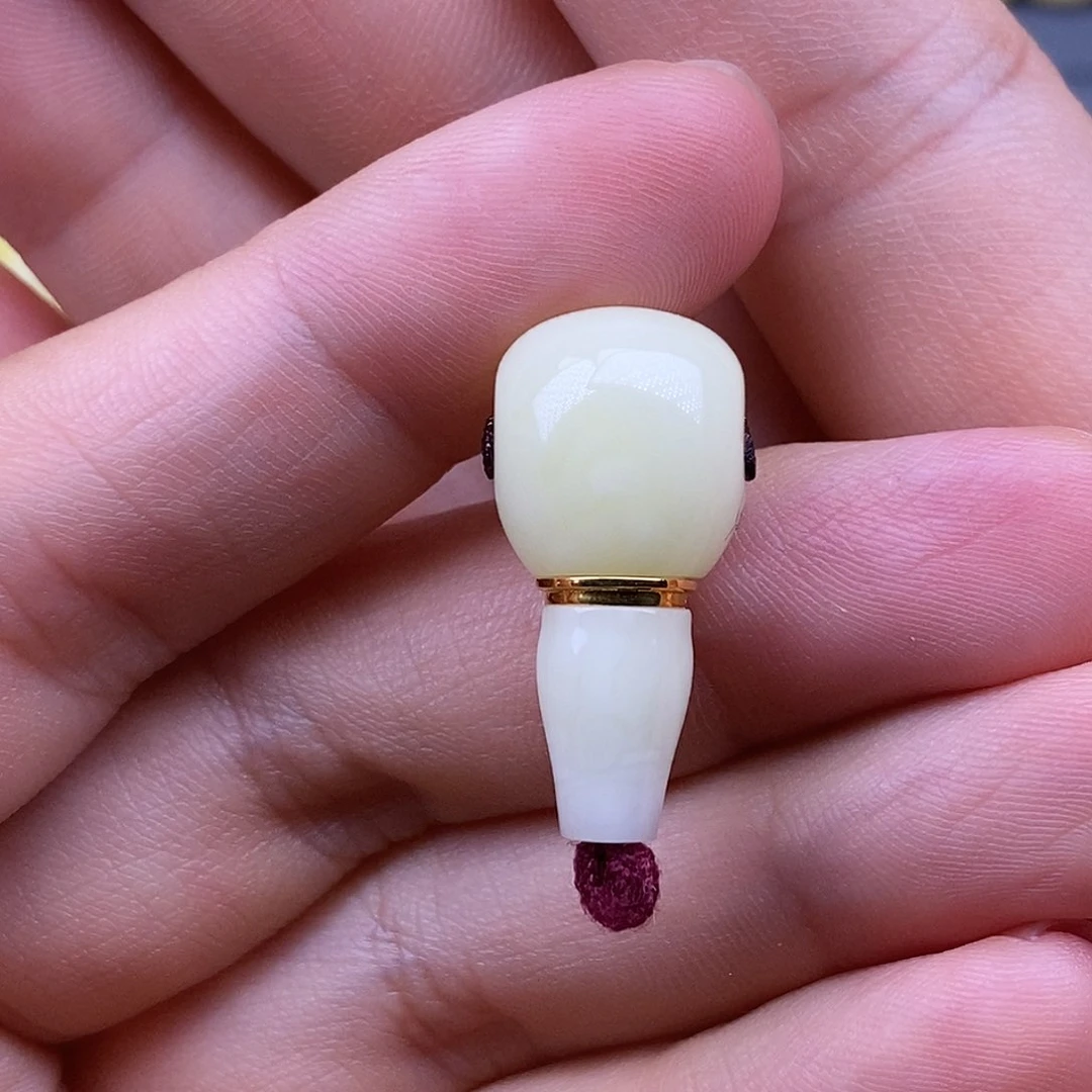 18K金镶嵌琥珀裸石12mm 蜜蜡金腰带三通