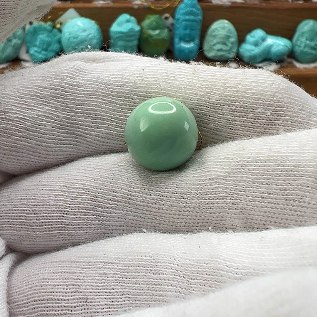 绿松石圆珠 未镶嵌