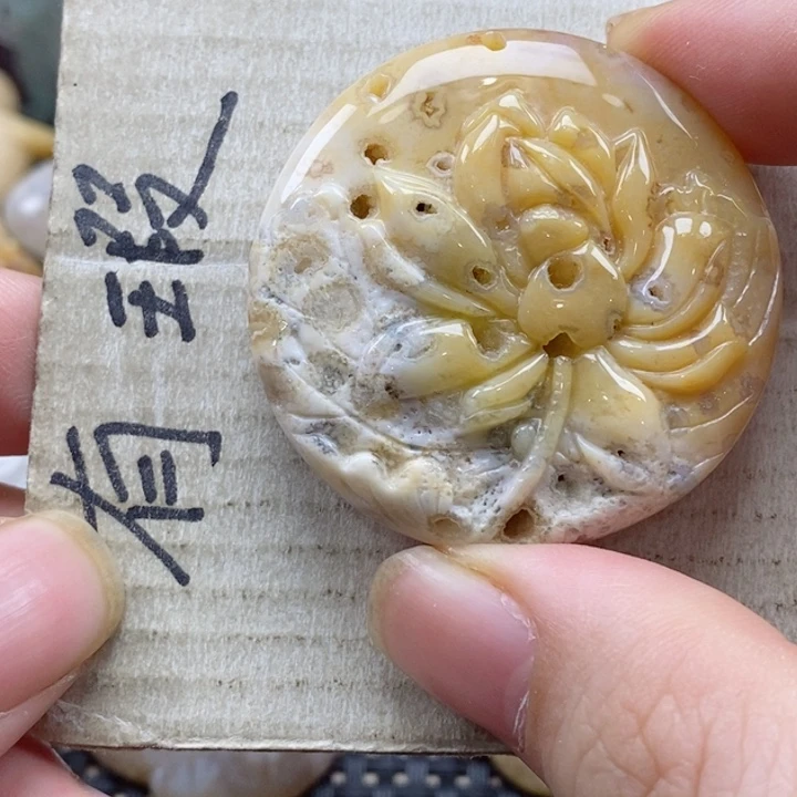 硅化珊瑚（珊瑚玉）颈饰未镶嵌7***j