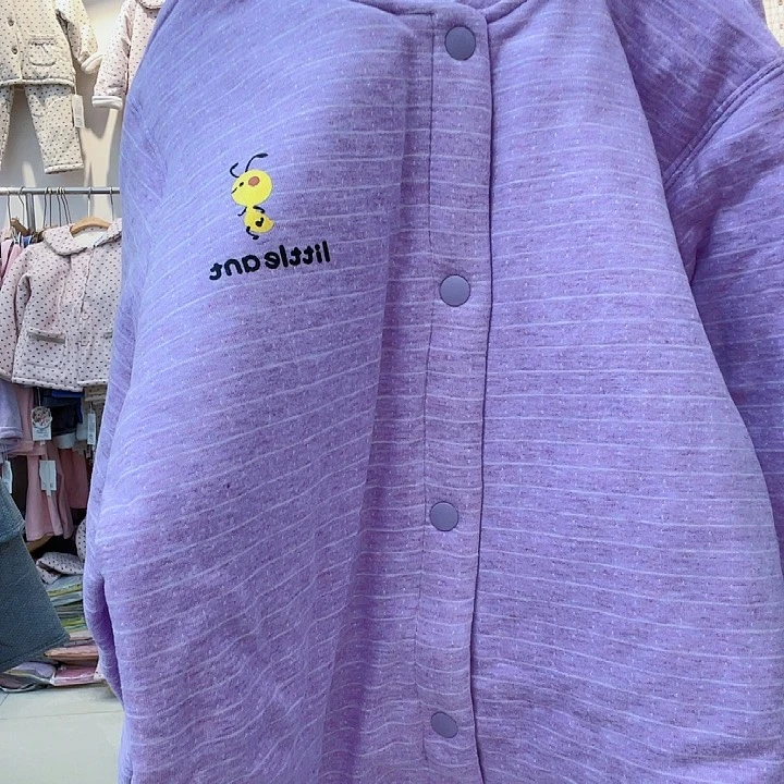 130紫色三层棉套装
