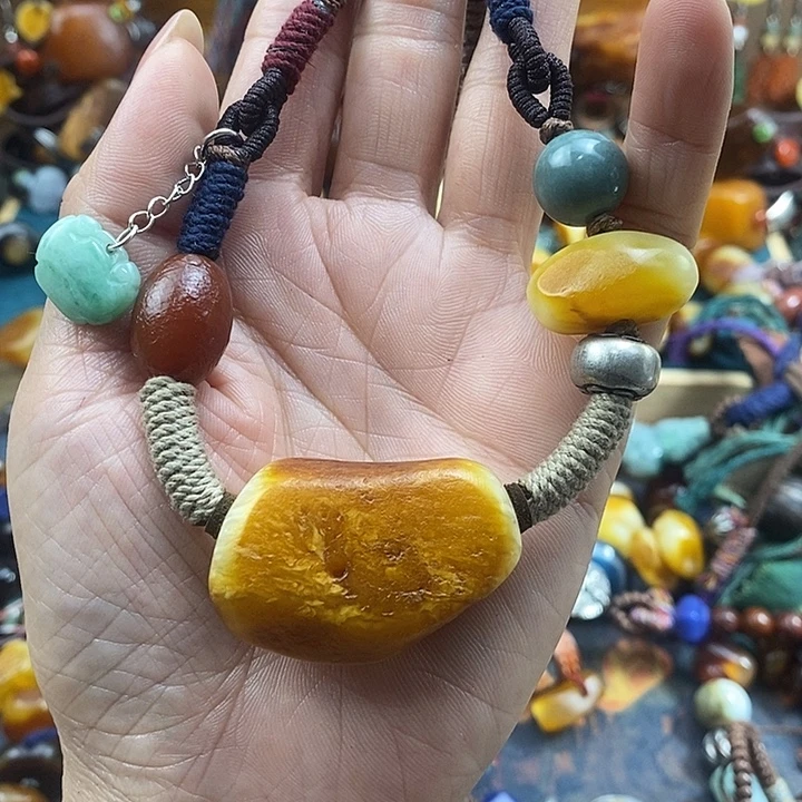 蜜蜡未镶嵌项链项链