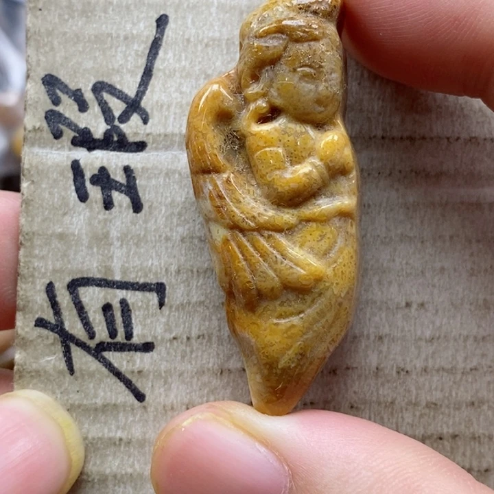 硅化珊瑚(珊瑚玉)颈饰未镶嵌小吊坠