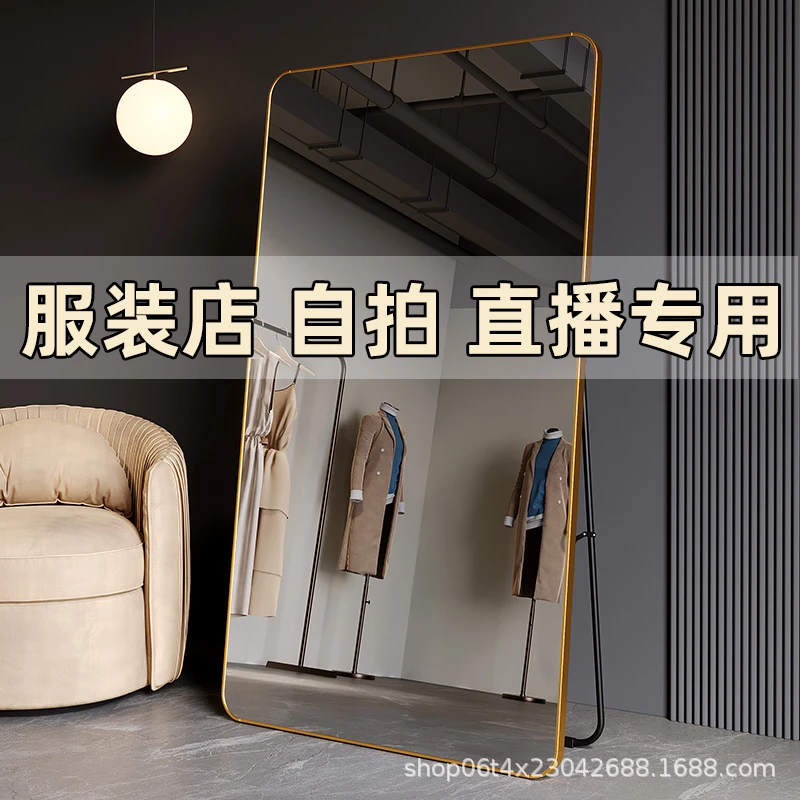 西藏新疆包邮落地镜可调节瘦身美颜家用穿衣镜服装店直播专用显高