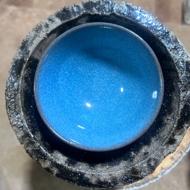 高端茶器主人杯 蓝冰裂盏