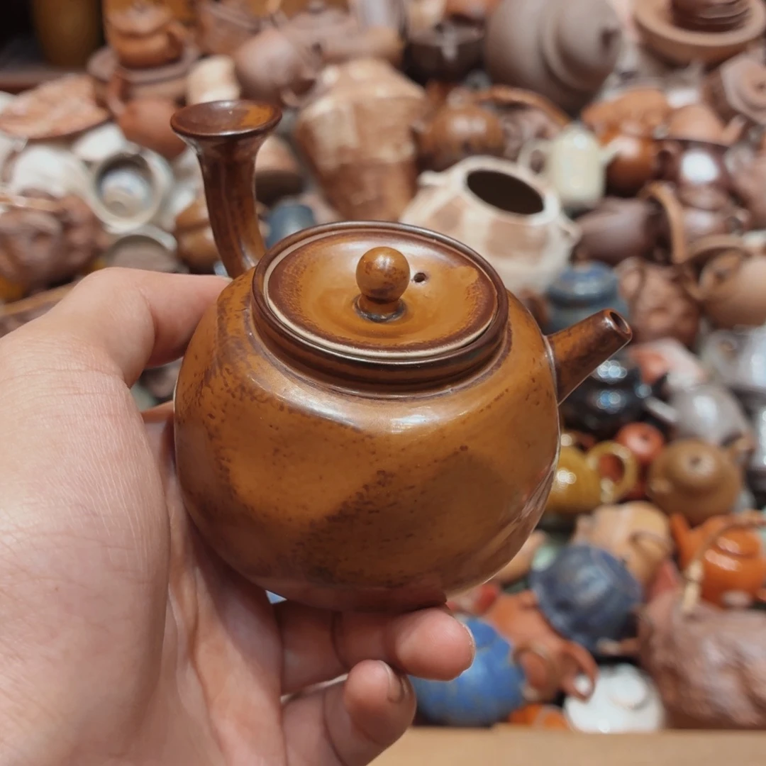 柴烧老岩泥高温茶器皿