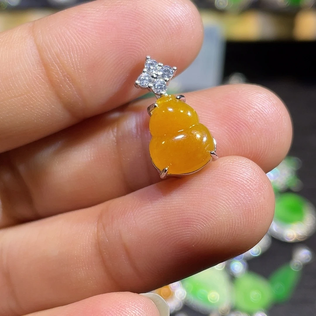 翡翠银S925镶嵌吊坠(不含链)