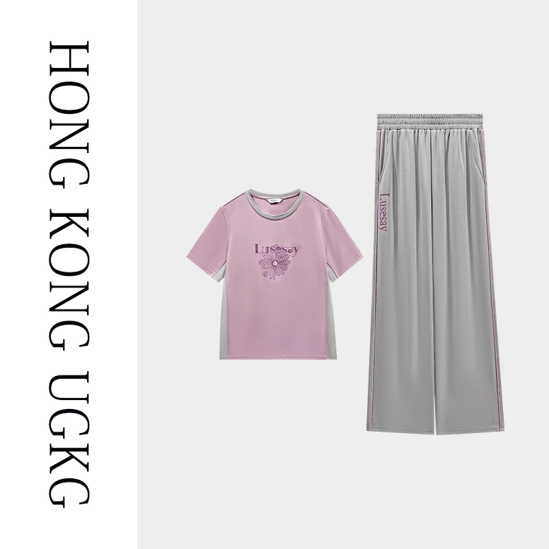 香港UG&KG-粉面桃花运动休闲两件套-73252ZH301