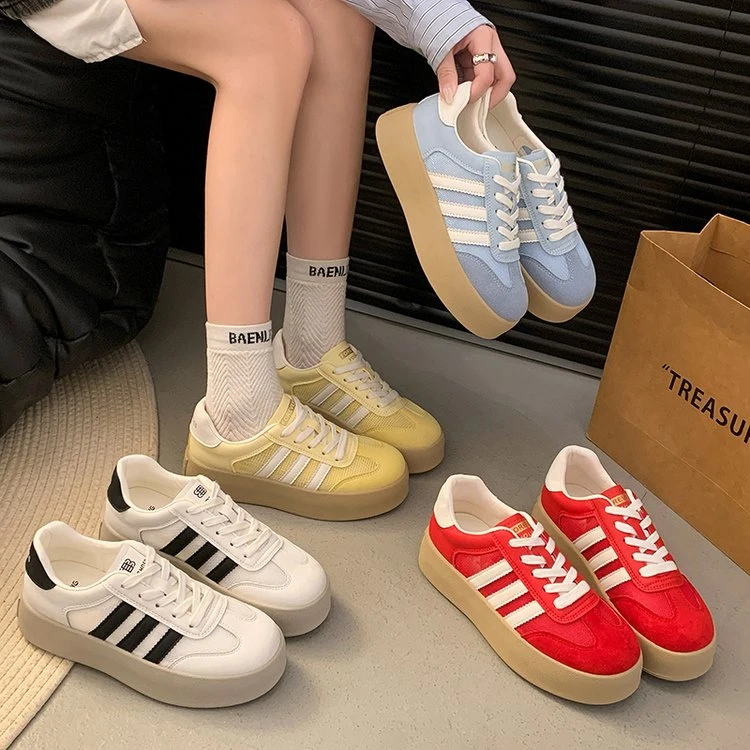 【主播推荐】厚底德训鞋女2025新款夏季单网透气阿甘鞋女鞋休闲板鞋