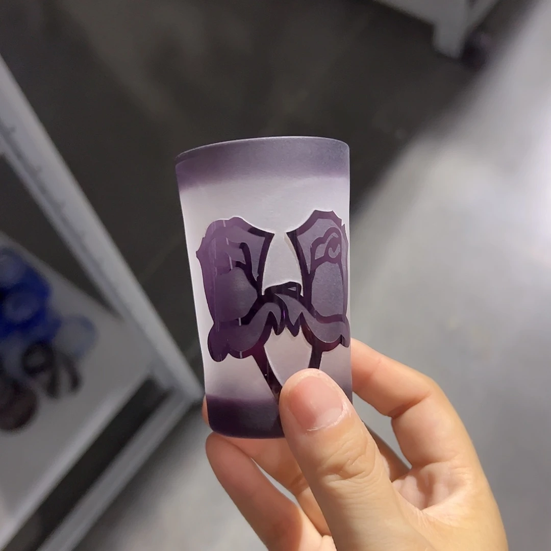 水晶玻璃高脚款微瑕一个