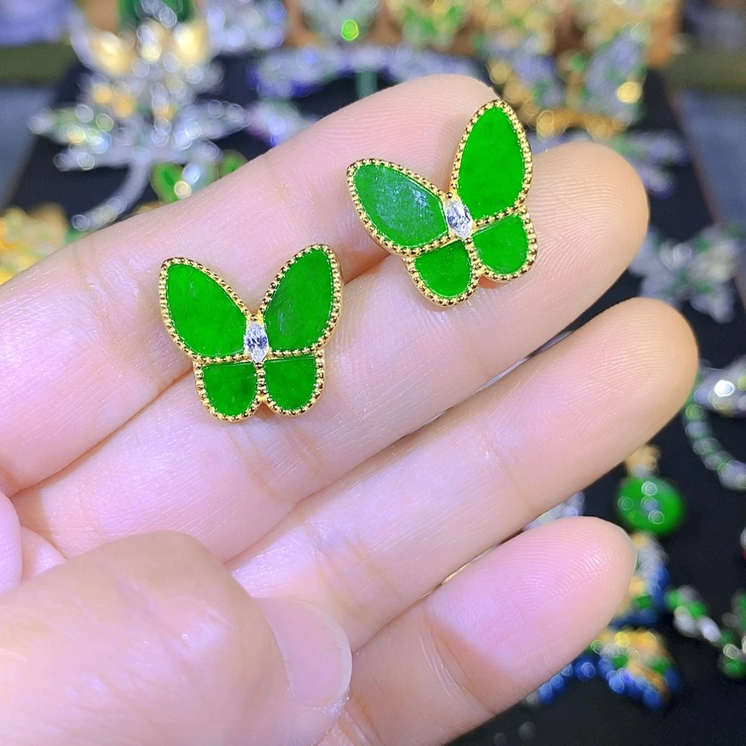 吊坠(不含链)银S925镶嵌翡翠