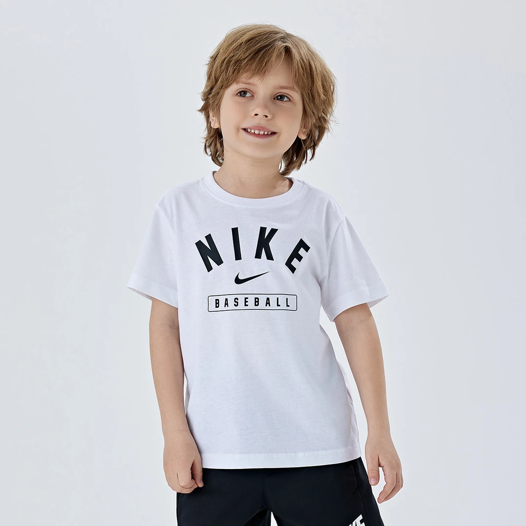 Nike耐克儿童童装夏季男童小童休闲运动短袖宽松T恤NKB-TE-M807