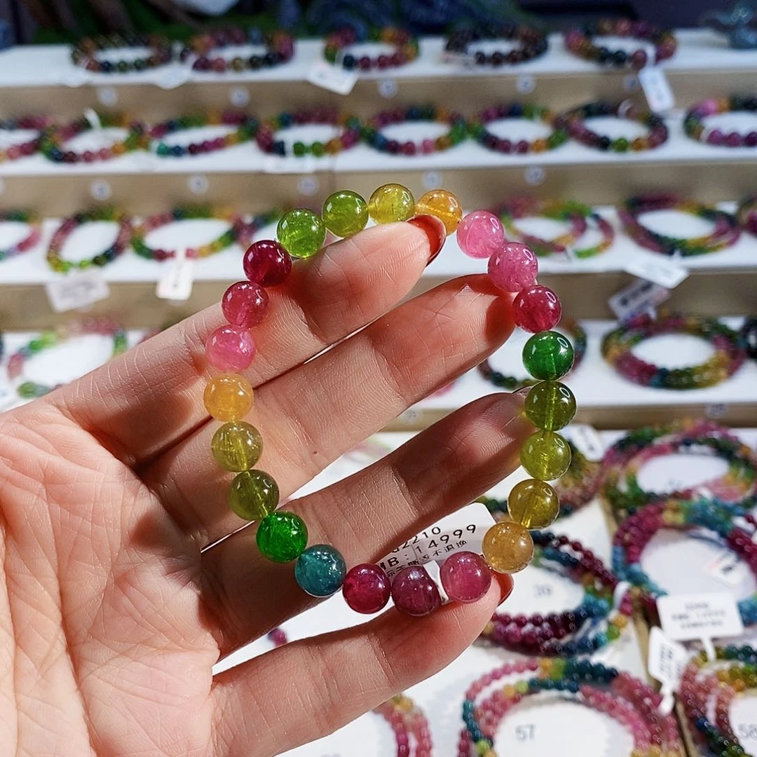 碧玺手串未镶嵌G2210单圈颜色微差