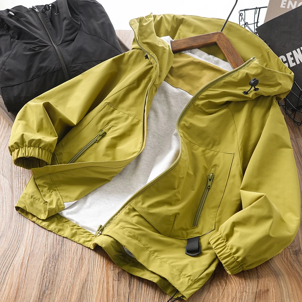 男童儿童春秋新款拼接拉链口袋连帽外套中大童休闲拉链衫5217