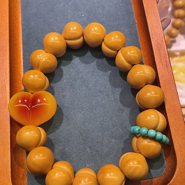 猴头核桃手串奶油泡芙手串16.5手围