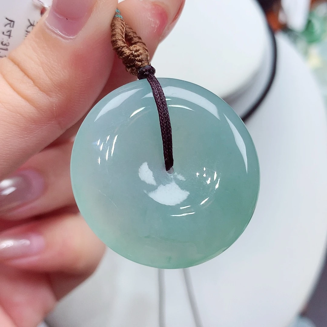 翡翠未镶嵌颈饰翡翠12，31.1/5.8