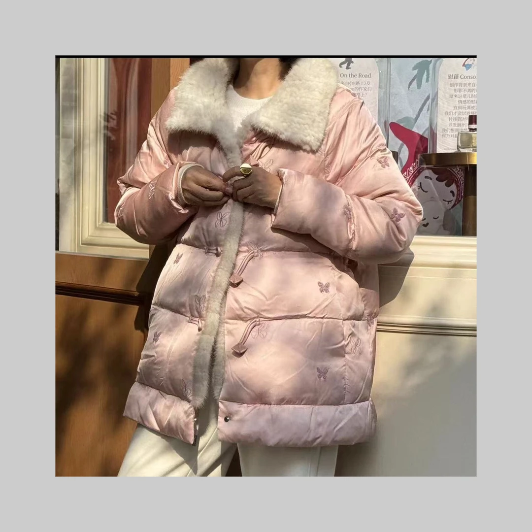 【阿春】丨"蝴蝶"新中式毛领外套