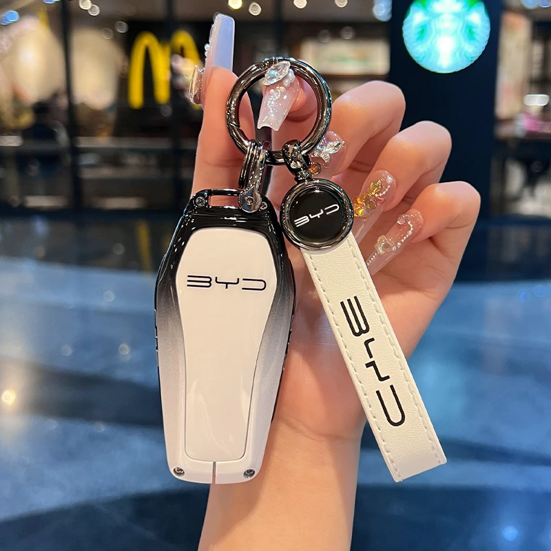 适用比亚迪汉ev钥匙套宋plus秦plus车海豹dmi唐元pro护卫舰扣海鸥