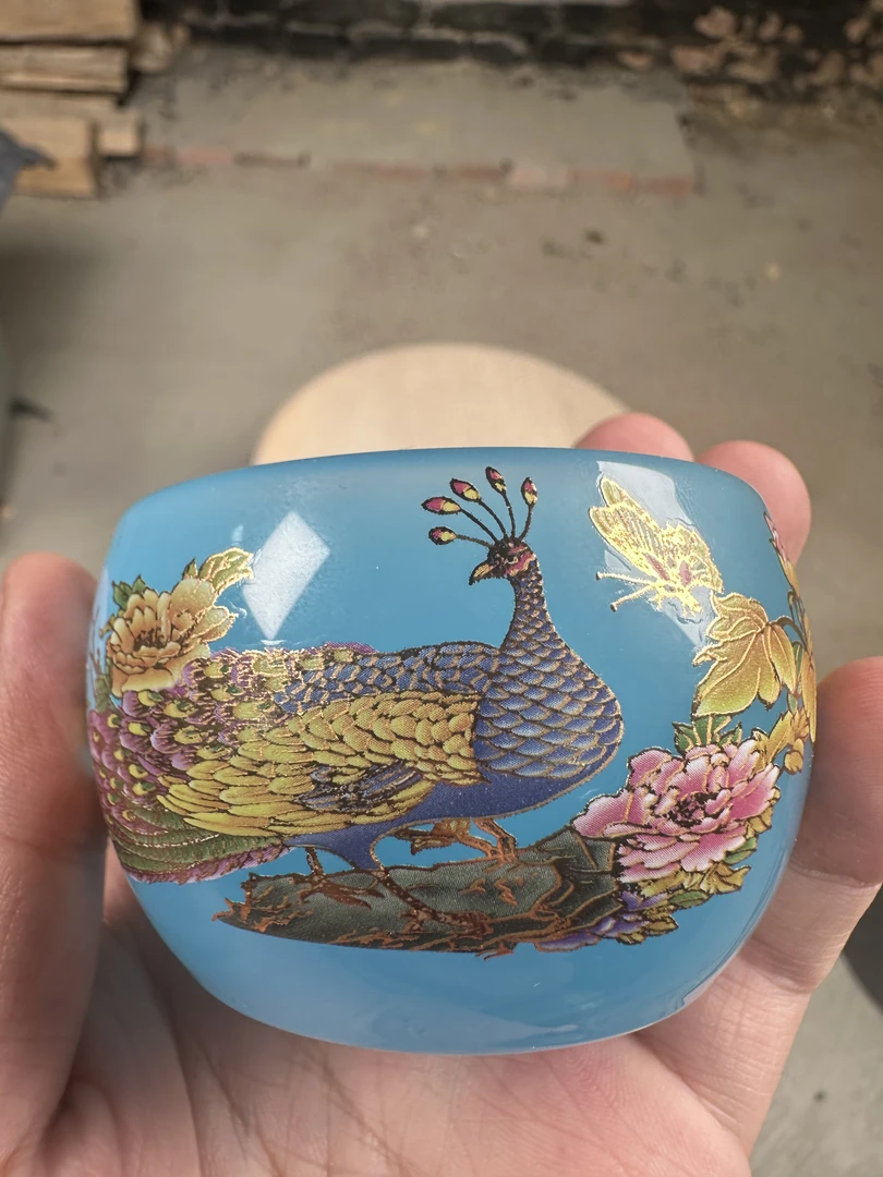 高端茶器 天空蓝喜上眉梢