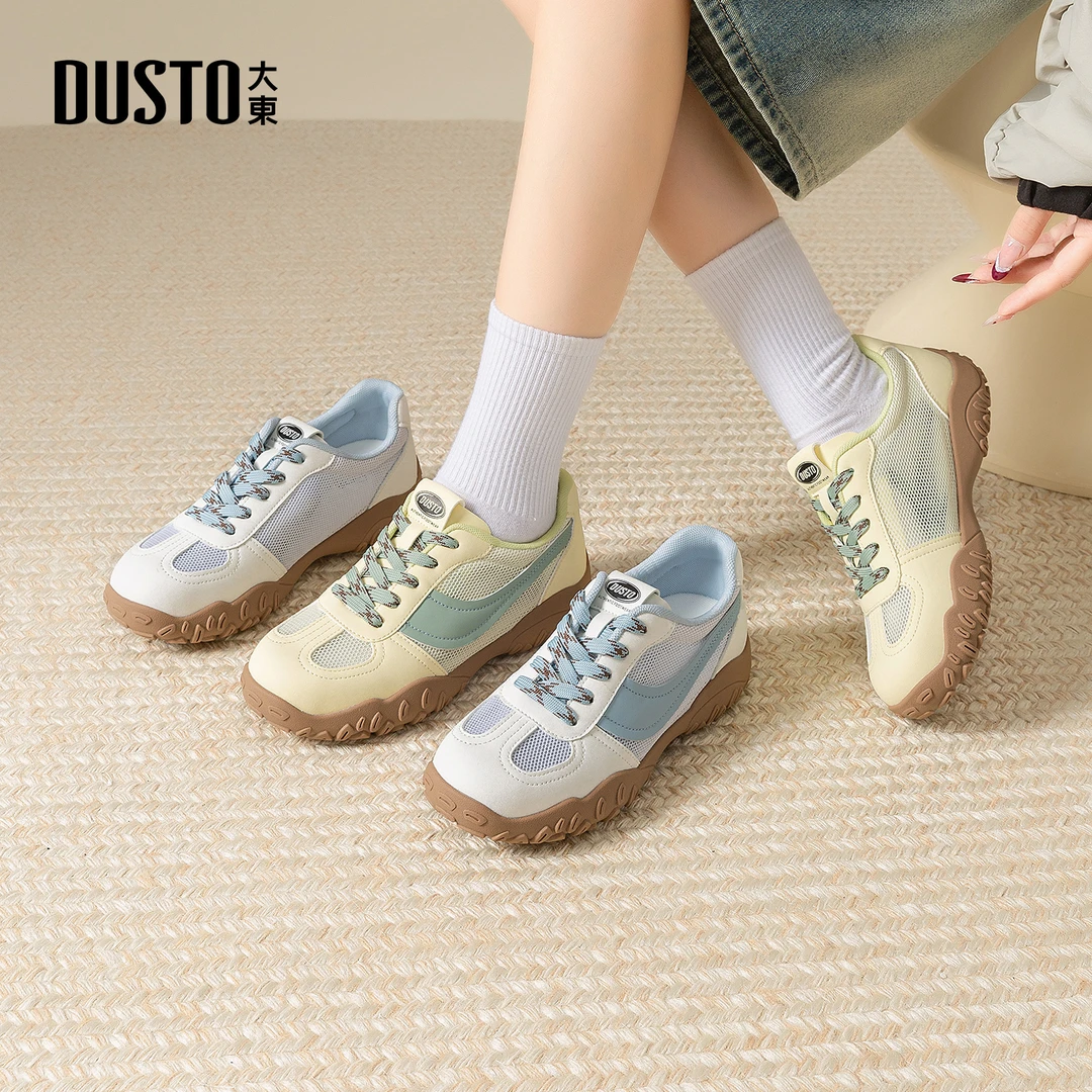 大东女鞋时尚阿甘鞋2025秋季新款通勤外穿透气厚底休闲运动鞋1197